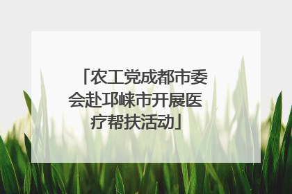 农工党成都市委会赴邛崃市开展医疗帮扶活动