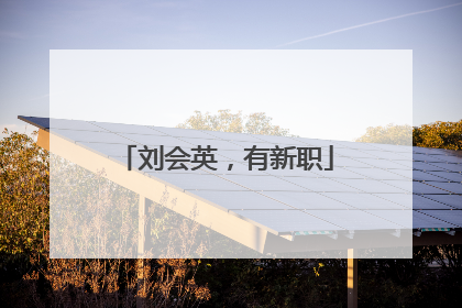 刘会英，有新职
