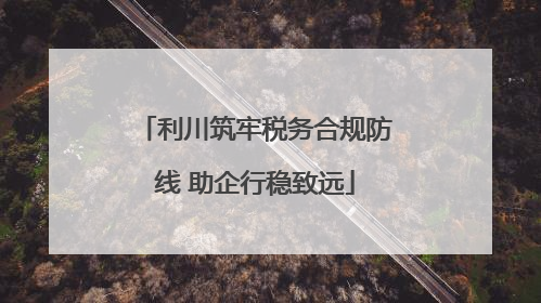 利川筑牢税务合规防线 助企行稳致远