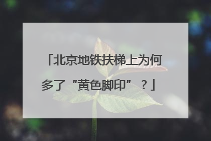 北京地铁扶梯上为何多了“黄色脚印”？