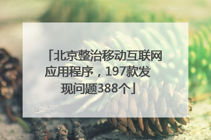北京整治移动互联网应用程序，197款发现问题388个