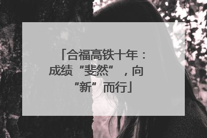 合福高铁十年：成绩“斐然”，向“新”而行