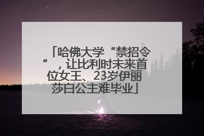 哈佛大学“禁招令”，让比利时未来首位女王、23岁伊丽莎白公主难毕业