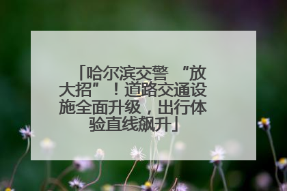 哈尔滨交警 “放大招”！道路交通设施全面升级，出行体验直线飙升