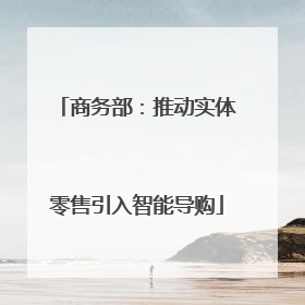 商务部：推动实体零售引入智能导购
