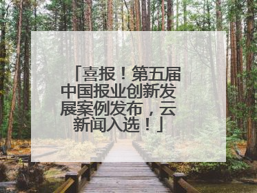 喜报！第五届中国报业创新发展案例发布，云新闻入选！