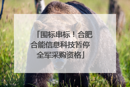 围标串标！合肥合能信息科技暂停全军采购资格