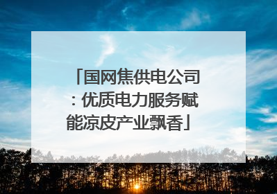 国网焦供电公司：优质电力服务赋能凉皮产业飘香