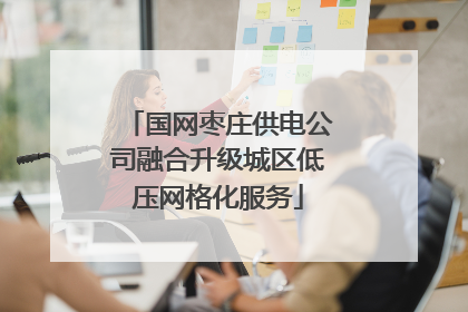 国网枣庄供电公司融合升级城区低压网格化服务
