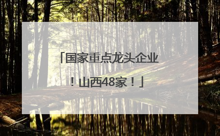 国家重点龙头企业！山西48家！