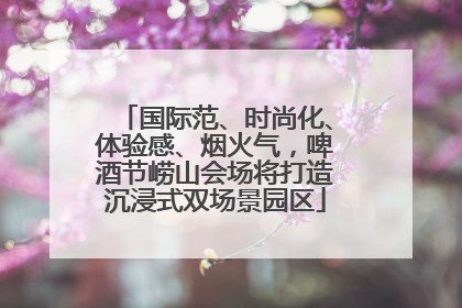 国际范、时尚化、体验感、烟火气，啤酒节崂山会场将打造沉浸式双场景园区