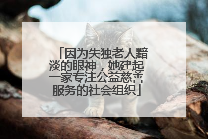 因为失独老人黯淡的眼神，她建起一家专注公益慈善服务的社会组织