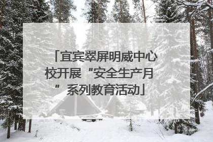 宜宾翠屏明威中心校开展“安全生产月”系列教育活动