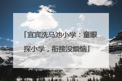宜宾洗马池小学：童眼探小学，衔接没烦恼