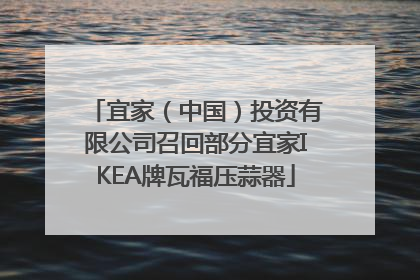宜家（中国）投资有限公司召回部分宜家IKEA牌瓦福压蒜器