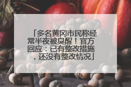 多名黄冈市民称经常半夜被臭醒！官方回应：已有整改措施，还没有整改情况