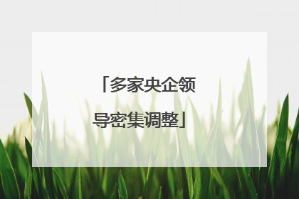 多家央企领导密集调整