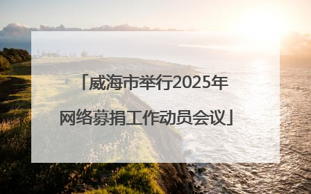 威海市举行2025年网络募捐工作动员会议
