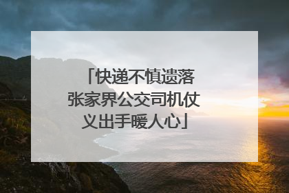 快递不慎遗落 张家界公交司机仗义出手暖人心
