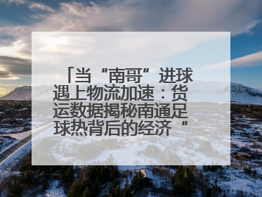 当“南哥”进球遇上物流加速：货运数据揭秘南通足球热背后的经济“射门”
