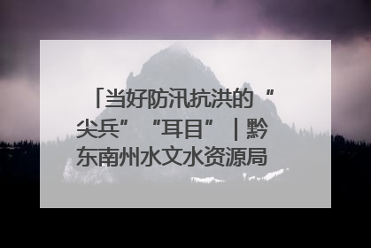 当好防汛抗洪的“尖兵”“耳目”｜黔东南州水文水资源局全员出动为此轮强降雨做好测报工作