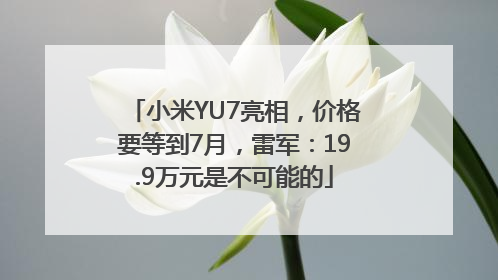 小米YU7亮相，价格要等到7月，雷军：19.9万元是不可能的