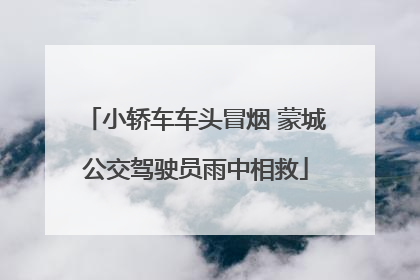 小轿车车头冒烟 蒙城公交驾驶员雨中相救