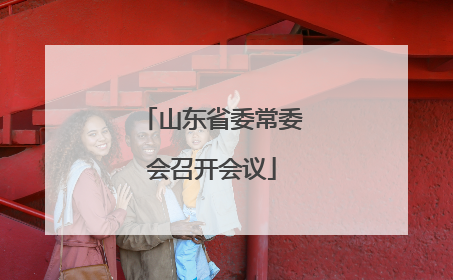 山东省委常委会召开会议
