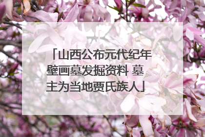 山西公布元代纪年壁画墓发掘资料 墓主为当地贾氏族人