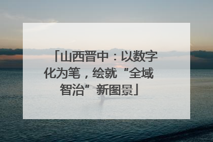 山西晋中：以数字化为笔，绘就“全域智治”新图景