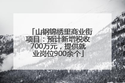山钢锦绣里商业街项目：预计新增税收700万元，提供就业岗位900余个