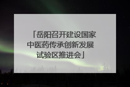 岳阳召开建设国家中医药传承创新发展试验区推进会