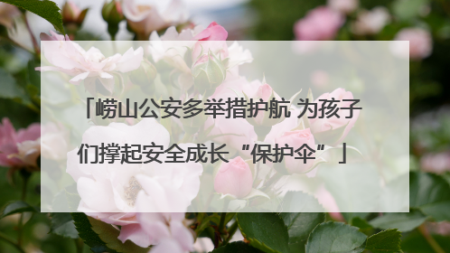 崂山公安多举措护航 为孩子们撑起安全成长“保护伞”