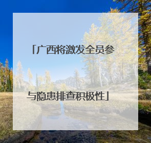 广西将激发全员参与隐患排查积极性
