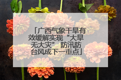 广西气象干旱有效缓解实现“大旱无大灾” 防汛防台风成下一重点