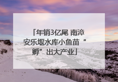年销3亿尾 南漳安乐堰水库小鱼苗“孵”出大产业