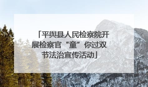 平舆县人民检察院开展检察官“童”你过双节法治宣传活动