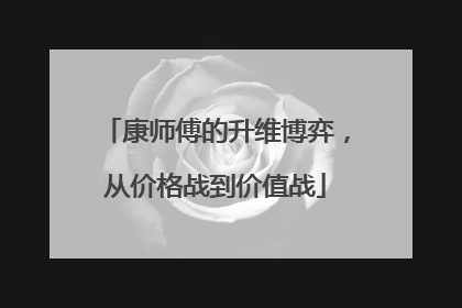 康师傅的升维博弈，从价格战到价值战