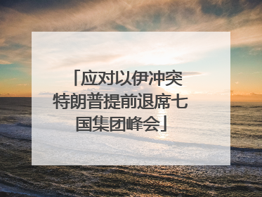应对以伊冲突 特朗普提前退席七国集团峰会