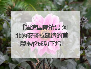 建造国际精品 河北为安哥拉建造的首艘拖轮成功下坞