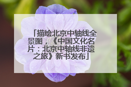 描绘北京中轴线全景图，《中国文化名片：北京中轴线非遗之旅》新书发布