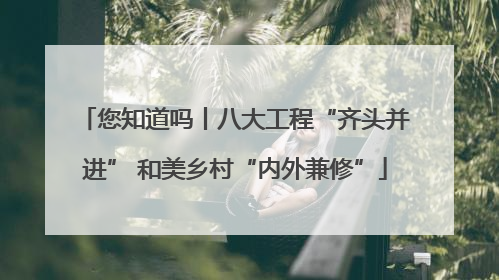 您知道吗丨八大工程“齐头并进” 和美乡村“内外兼修”
