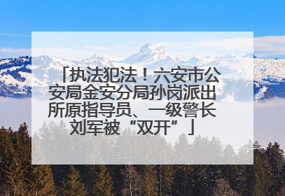 执法犯法！六安市公安局金安分局孙岗派出所原指导员、一级警长刘军被“双开”