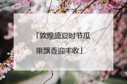 敦煌盛夏时节瓜果飘香迎丰收