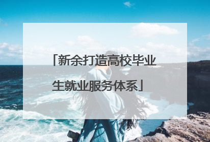 新余打造高校毕业生就业服务体系