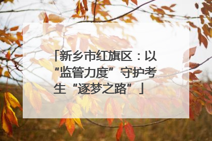 新乡市红旗区：以“监管力度”守护考生“逐梦之路”