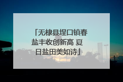 无棣县埕口镇春盐丰收创新高 夏日盐田美如诗