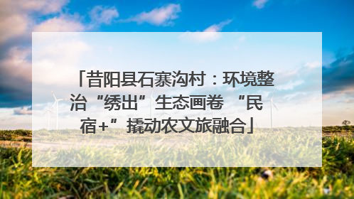 昔阳县石寨沟村：环境整治“绣出”生态画卷 “民宿+”撬动农文旅融合