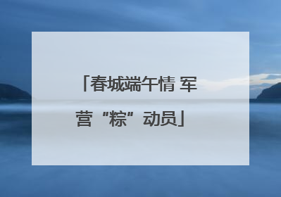 春城端午情 军营“粽”动员