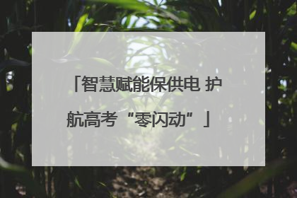 智慧赋能保供电 护航高考“零闪动”